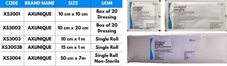 Axiunique Non-Adherent Dressing Pads